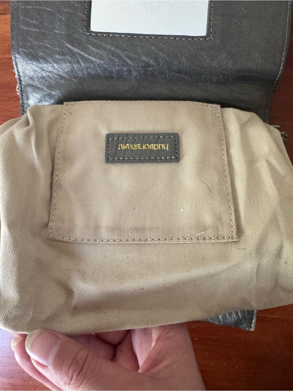 Vintage 2000s Alexis Hudson Gunmetal Crystal and Pebbled Leather Chain Purse - Picture 16 of 16